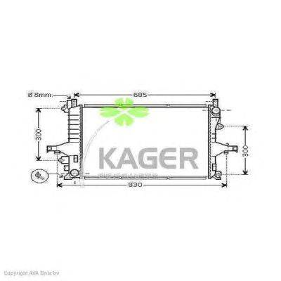 Радиатор, охлаждение двигателя KAGER 31-3104