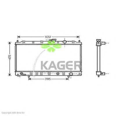 Радиатор, охлаждение двигателя KAGER 31-3234