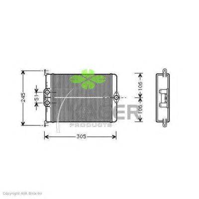 Теплообменник, отопление салона KAGER 32-0074