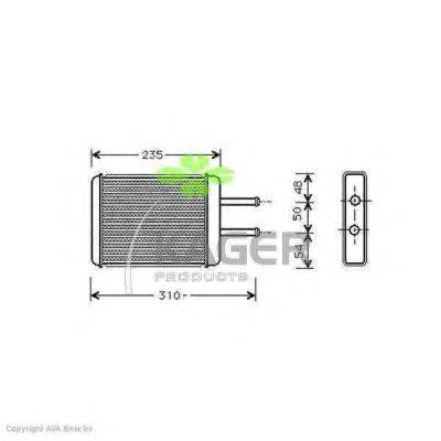 Теплообменник, отопление салона KAGER 32-0366