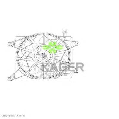 Вентилятор, охлаждение двигателя KAGER 32-2185