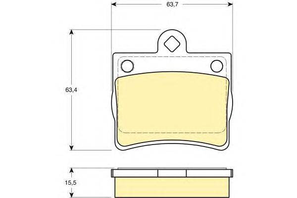 Комплект тормозных колодок, дисковый тормоз GIRLING 6112832