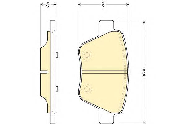 Комплект тормозных колодок, дисковый тормоз GIRLING 6118414