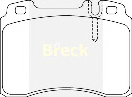 Комплект тормозных колодок, дисковый тормоз BRECK 21153