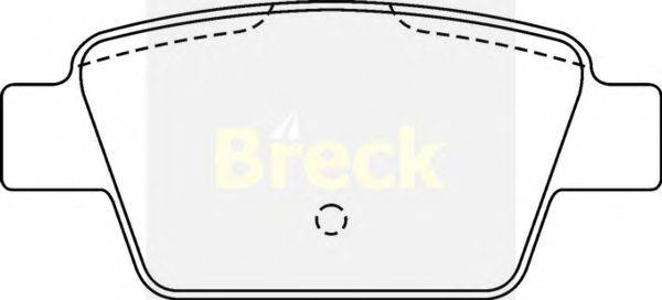 Комплект тормозных колодок, дисковый тормоз BRECK 23714