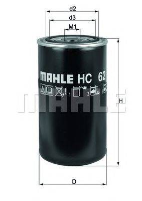 Гидрофильтр, автоматическая коробка передач MAHLE ORIGINAL HC 62