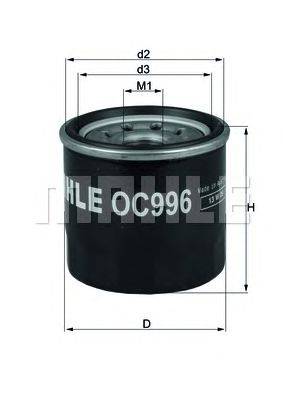 Масляный фильтр MAHLE ORIGINAL OC996