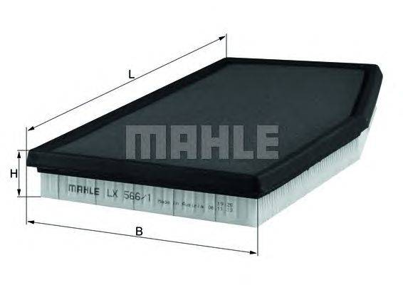 Воздушный фильтр MAHLE ORIGINAL LX 566/1