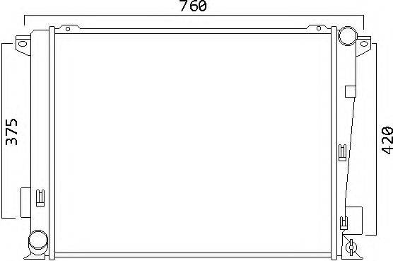 Радиатор, охлаждение двигателя J. DEUS 054M39