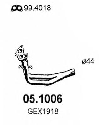 Труба выхлопного газа ASSO 05.1006