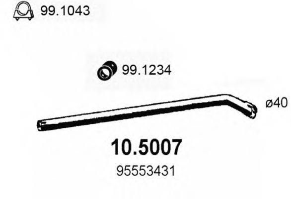 Труба выхлопного газа ASSO 105007