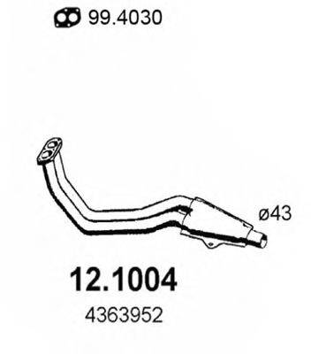 Труба выхлопного газа ASSO 12.1004