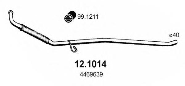 Труба выхлопного газа ASSO 121014