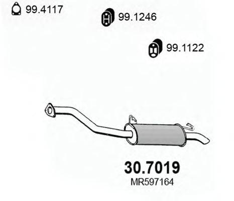 Глушитель выхлопных газов конечный ASSO 307019