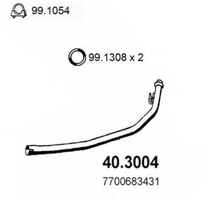 Труба выхлопного газа ASSO 40.3004