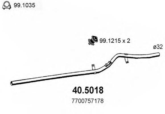 Труба выхлопного газа ASSO 40.5018