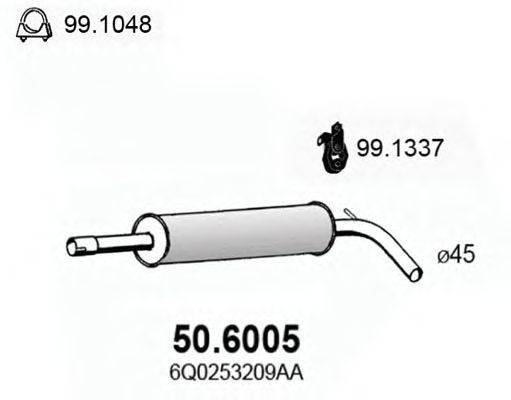 Средний глушитель выхлопных газов ASSO 50.6005