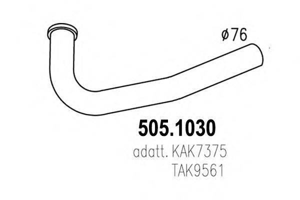 Труба выхлопного газа ASSO 505.1030