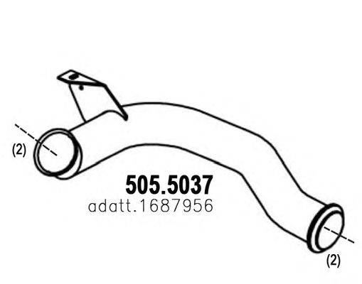 Труба выхлопного газа ASSO 505.5037