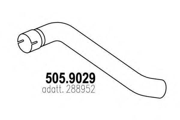 Труба выхлопного газа ASSO 505.9029