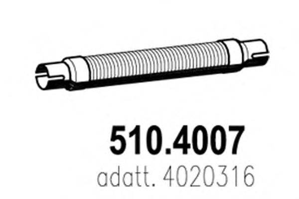 Гофрированная труба, выхлопная система ASSO 510.4007