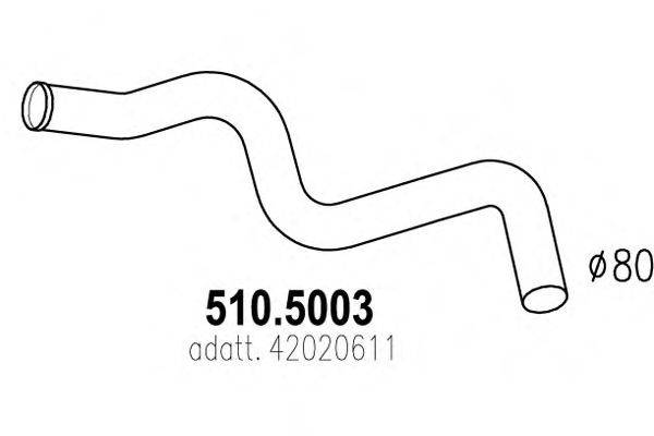 Труба выхлопного газа ASSO 5105003