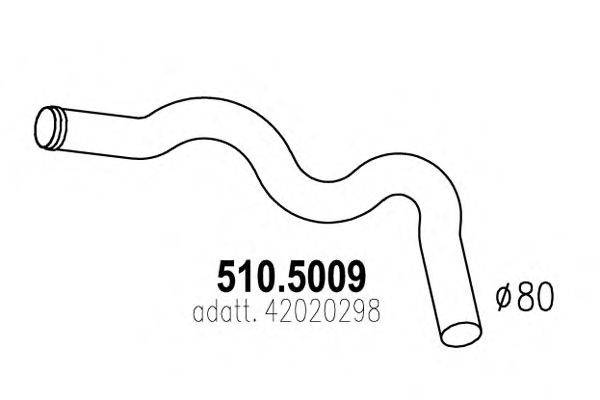 Труба выхлопного газа ASSO 510.5009