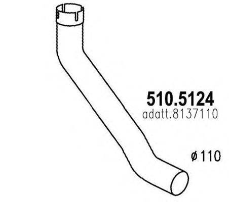 Труба выхлопного газа ASSO 510.5124