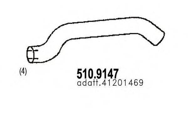 Труба выхлопного газа ASSO 510.9147