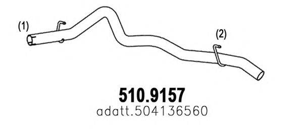 Труба выхлопного газа ASSO 510.9157