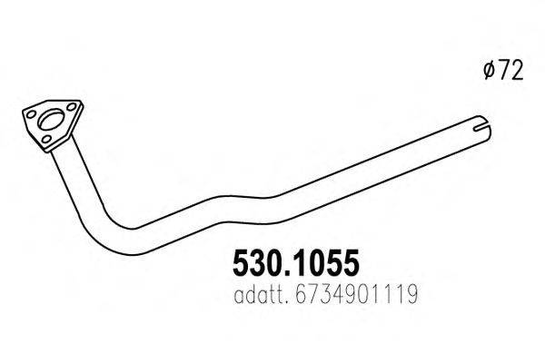 Труба выхлопного газа ASSO 530.1055