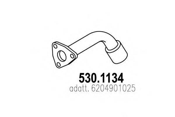 Труба выхлопного газа ASSO 530.1134