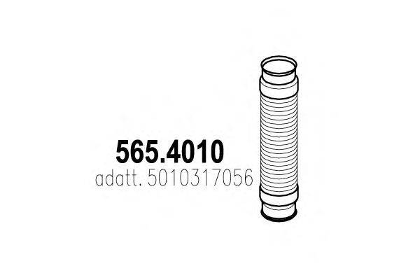 Гофрированная труба, выхлопная система ASSO 565.4010