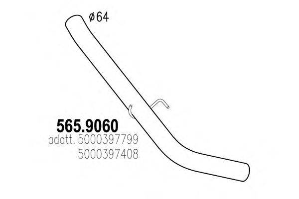 Труба выхлопного газа ASSO 565.9060