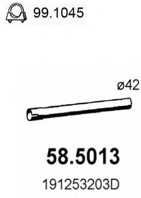 Труба выхлопного газа ASSO 58.5013