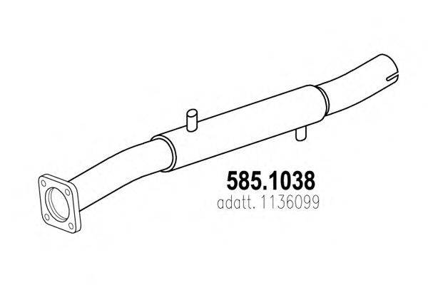 Труба выхлопного газа ASSO 585.1038