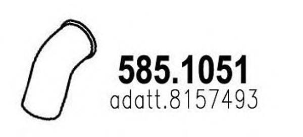 Труба выхлопного газа ASSO 585.1051