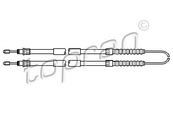 Трос, стояночная тормозная система TOPRAN 721662
