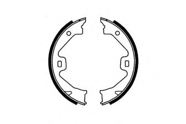 Комплект тормозных колодок, стояночная тормозная система E.T.F. 09-0591