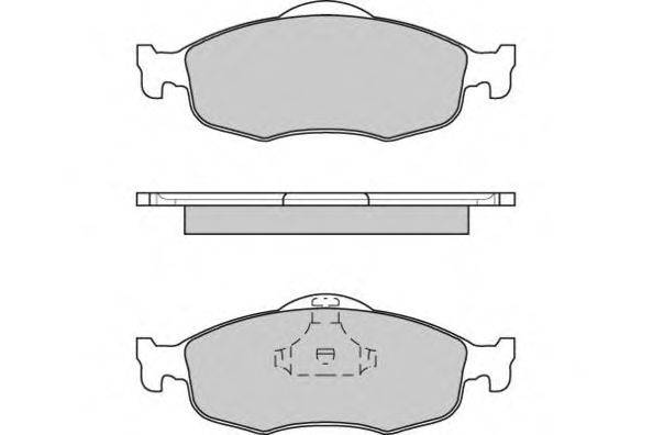 Комплект тормозных колодок, дисковый тормоз E.T.F. 120592