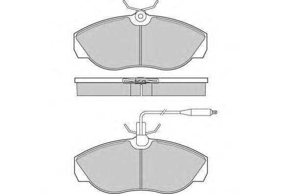 Комплект тормозных колодок, дисковый тормоз E.T.F. 120614