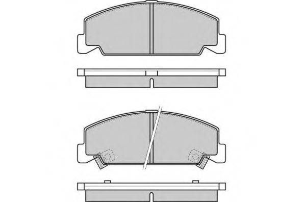 Комплект тормозных колодок, дисковый тормоз E.T.F. 12-0634