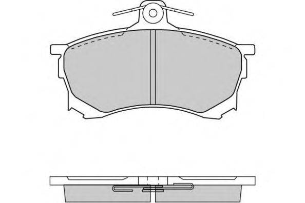 Комплект тормозных колодок, дисковый тормоз E.T.F. 23080