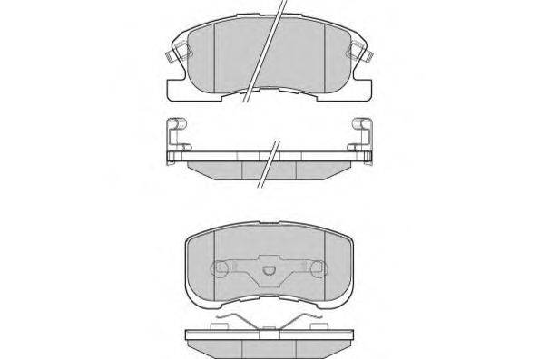 Комплект тормозных колодок, дисковый тормоз E.T.F. 23498