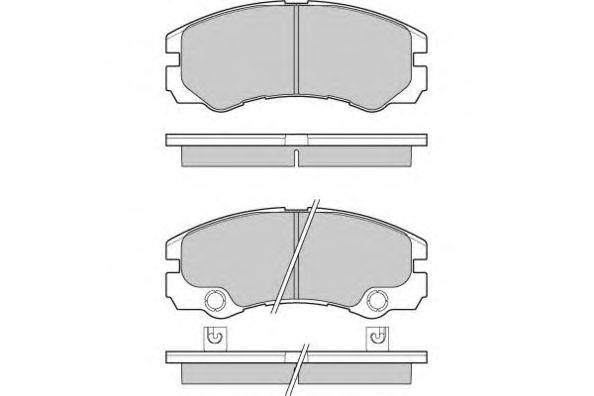 Комплект тормозных колодок, дисковый тормоз E.T.F. 12-1052