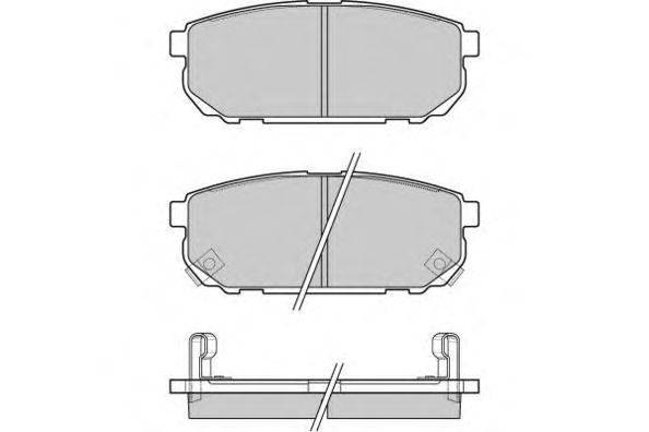 Комплект тормозных колодок, дисковый тормоз E.T.F. 12-1105