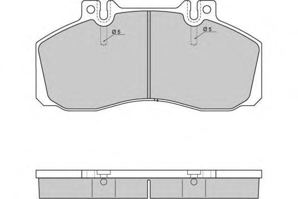 Комплект тормозных колодок, дисковый тормоз E.T.F. 125289