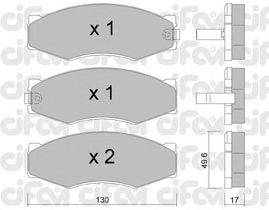 Комплект тормозных колодок, дисковый тормоз CIFAM 822-066-1
