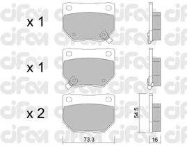 Комплект тормозных колодок, дисковый тормоз CIFAM 822-501-0