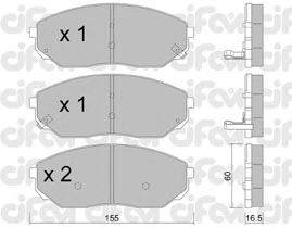Комплект тормозных колодок, дисковый тормоз CIFAM 822-515-0